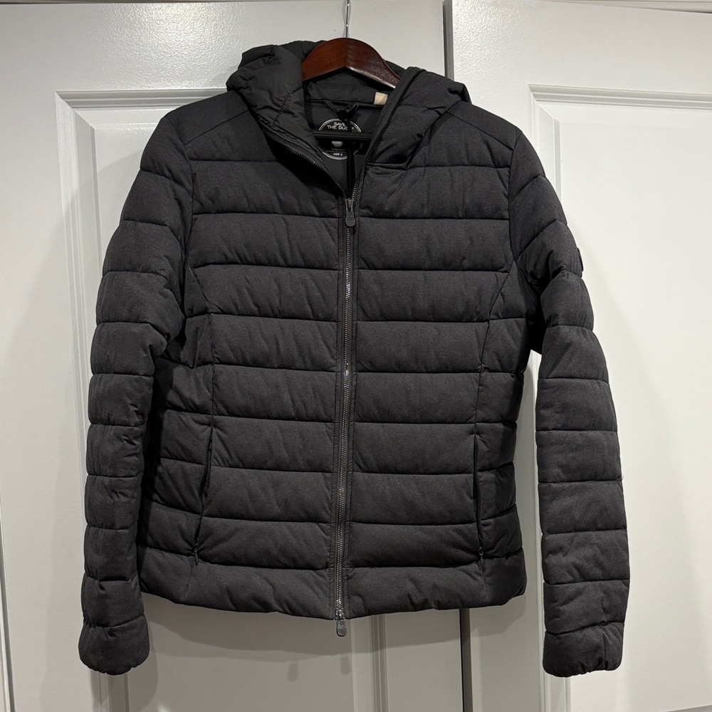 Save the Duck Dark Grey Puffer Jacket with Hood